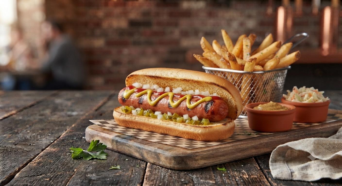 Regular hotdog illustration