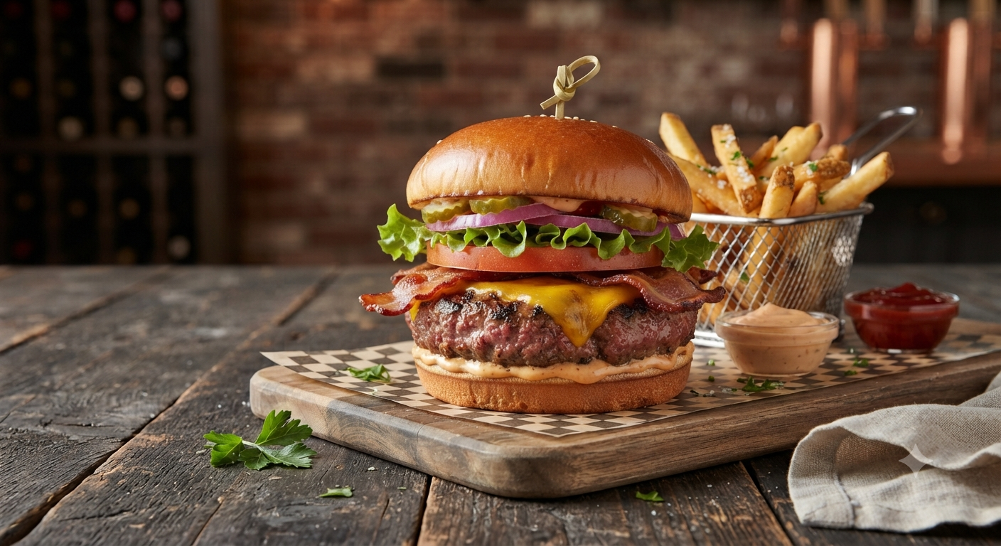 Beef hamburger illustration