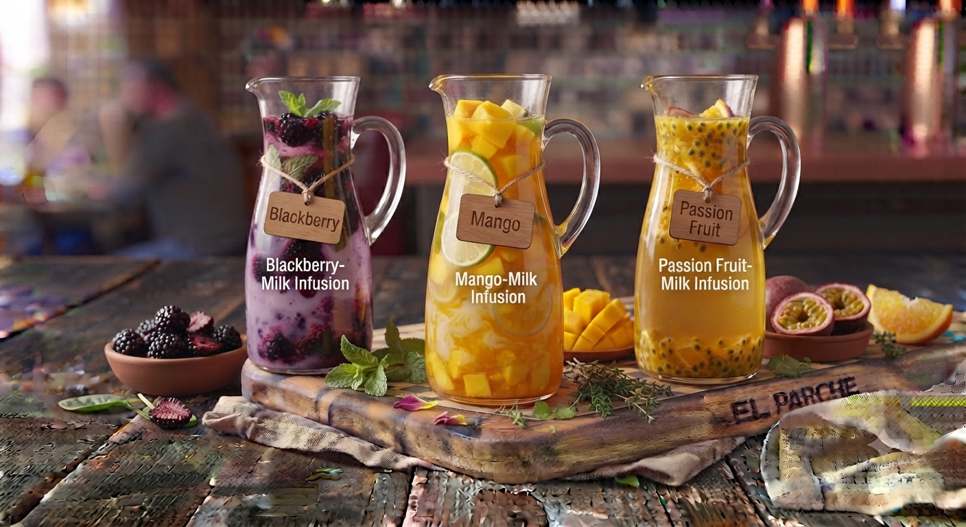 Juice in milk illustration